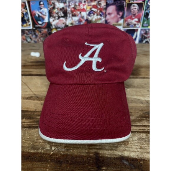 Alabama Crimson Tide Hat Red Strapback Cap Signatures Roll Tide NCAA Red White - Picture 1 of 7